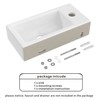 J-FAMILY 14.5'' x 7'' Small Wall Mount Sink Rectangle Porcelain