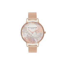 Olivia Burton Women's Watch Abstract Florals 38, 00 mm, Gold, gold, Bracelet