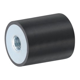 sourcing map 25 x 30mm M8 Thread Female Rubber Mounts, Vibration Isolators, Replaces Anti Vibration Pads Flat Silent Block Base Block