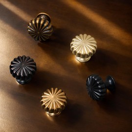 HARPOON Cabinet Knobs,Vintage Round Knob,Modern Pull Drawer Handle Wardrobe,Kitchen Bar Cabinet Hardware 6 Pack 1.1 inch Oil Rubbed Bronze