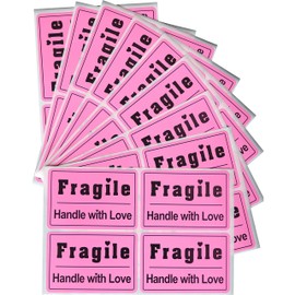 MeshaKippa 300pcs 2x3" Cute Fragile Shipping Sticker for Personal Bag, mailing Packages and Box