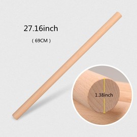 XBLDMJY Long Rolling Pin， Baking Dough Roller for Pizza, Pie, Pasta, Bread, Pastry,Noodles(27.16×1.38inch/69×3.5cm)
