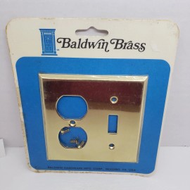 Baldwin Brass Single Toggle Switch-Outlet Wall Plate Cover Solid Brass #4762-030