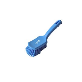 Hillbrush Hygiene D7B Premier Medium 254 mm Short Handled Brush, Blue