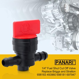Panari 1/4" Fuel Shut Cut Off Valve for Briggs and Stratton 698183 493960 698181 697947 9494768 5019H 5019K Small Engine Lawn Mower Fuel Valve