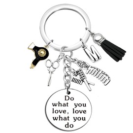 Hair Stylist Gift for Women Christmas Gifts Hair Dresser Appreciation Gifts Hairdresser Keychain Barber Hairstylist Gifts Idea Cosmetology Graduation Gifts Hairdressing Encouragement Keyring Present