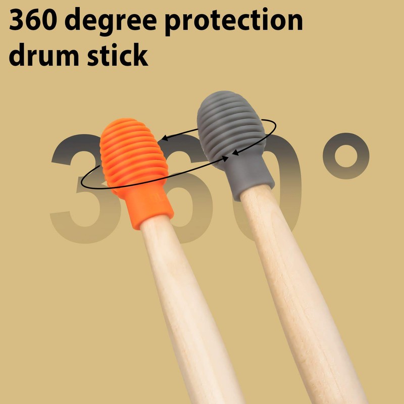 Frienda 8 Pieces Drum Stick Silent Tip Drum Quiet Sticks