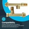 Eastman 3/4 Inch Brass Swivel Expansion Tank Tee, Fits 2-10