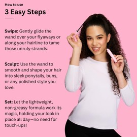 SlickHair Slick Stick Hair Finishing Stick, Hair Stick for Flyaways, Hair Gel Stick for Women and Children, Refreshes and Nourishes Hair, Non Sticky and Non Greasy - 10ml