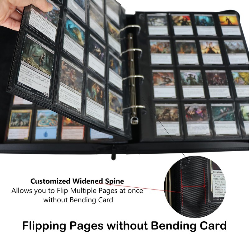 Rayvol 2000 Trading Card Binder, 16 Pocket D-Ring Card Binder