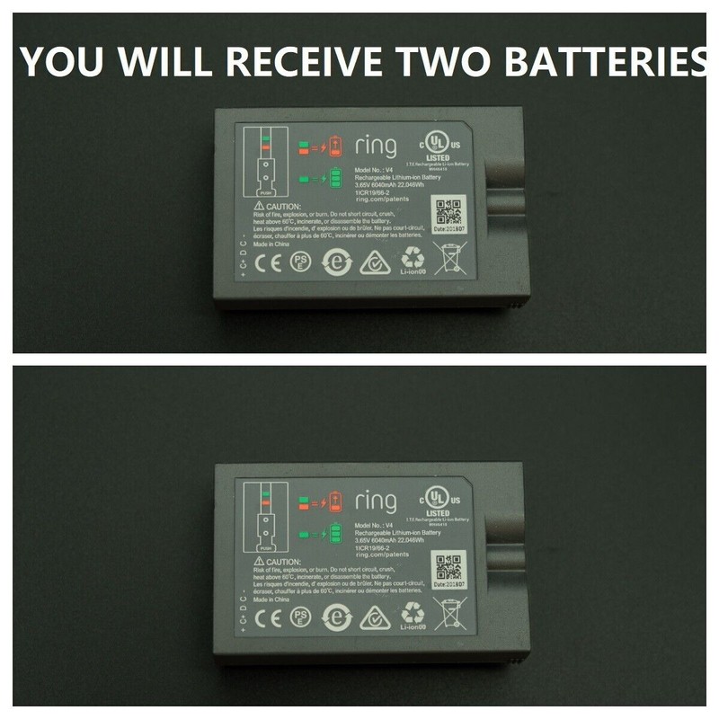 Ring 2x New Genuine Rechargeable Battery V4 Ring Video DoorBell