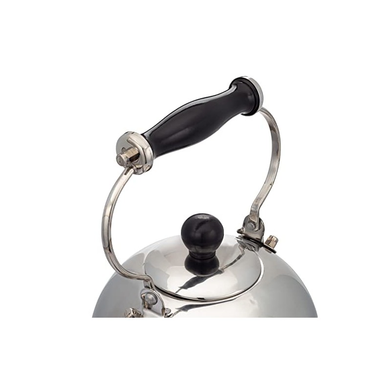 2 Qt. Stainless Steel Smooth Teakettle w/Wood Handle