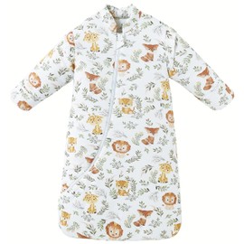 Chilsuessy Baby Sleeping Bag Winter 3.5 Tog Children's Sleeping Bag All-Year Sleeping Bags Boys Girls Sleeping Bag for Toddlers Newborns, Jungle Animals / 3.5 Tog, L (90-105 cm)