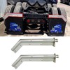 GaeaAuto Chrome Angled Spring Loaded Mud Flap Hanger Bracket Set