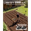 Seesii Cordless Tiller Cultivator, 20V Electric Tiller for Gardening