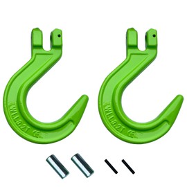 EGV 2 Pack 3/8" G80 Clevis Foundry Hook, 7055 LBS WLL for Towing & Rigging