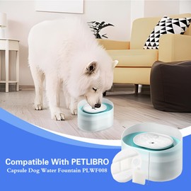 16 Pack Dog Fountain Replacement Filters Compatible with Petlibro Capsule Dog Fountain PLWF008, 8 Month Set of Filters for Dog Water Fountain Dispensers, Dog Water Fountain Accessories