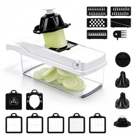 Potato Shredder for Hash Browns, 22-Piece Veggie Cutter with 14 Blades