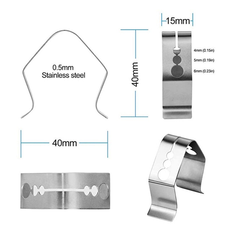 Grill Probe Clip Holder - Barbecue Temp Clip Stainless Steel