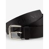 Armani Exchange Men's Belt with Logo Print Belt, black