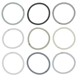 Expressions 216-Piece Hair Elastics Value Pack - Clasp-Free Grey Hair Ties, Durable Ponytail Holders, Classic Elastic Hairties For All Hair Types