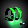 OMKHE Rechargeable LED Armband for Running(2 Pack), Light Up LED