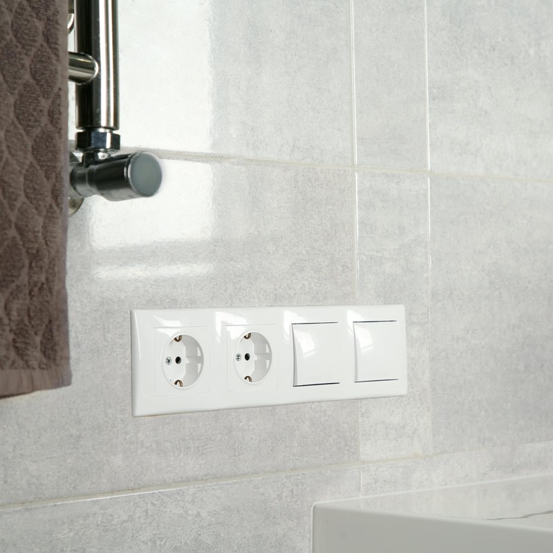 Flush-Mounted Toggle Switch, LED, All-in-One, Series G1 Pure White