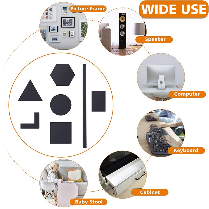 Non Slip Furniture Pads, Non Skid Rubber Pads 2 PCS