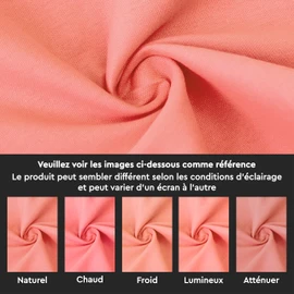 Encasa XO Cotton Cushion Covers, Set of 2, 18 x 18 in (45 x 45 cm) - Coral, No Insert, Simple Cushion Covers, Machine Washable, Use Inside Only