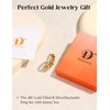 Dochais Gold Stackable Rings for Women Men Non Tarnish, 18k
