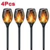 Solar Flame Torch Lights for Garden Decor – Flickering LED
