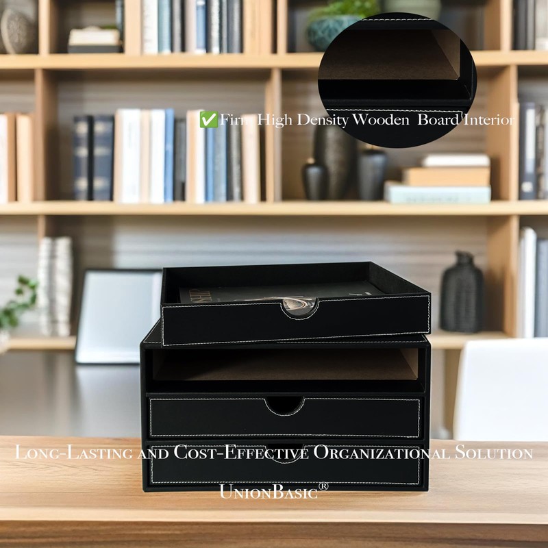 UnionBasic Document Organizer, 3-Drawer File Cabinet Document Storage Box, Office