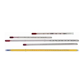 Thermco ACC535S1 Spirit Filled Thermometer for Tissue Flotation Bath, -15 to 105°C Range, 1.0C Division, Total Immersion, 145mm Length