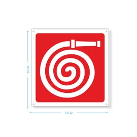 Pubblimania Hydrant Emergency and Safety Sign Made of 3mm Rigid Aluminium Metal (Hydrant)