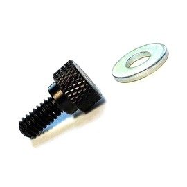 Tricktoppers Custom Billet Aluminum Knurled Fender Seat Bolt for 1996 - Up Harley Road Street Glide Dyna Sportster Softail 1/4-20 Thread Pitch - Vivid Black