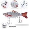 Matymats 10pcs Pike Fishing Lures, 7 Segmented Multi Jointed, 3.9"