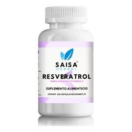 Saisa Herbal Resveratrol 120 Cáp Semilla De Uva Y Vitamina C Saisa Herbal Sabor Sin sabor