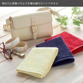 Hotel Hand Set of 5 Hand Towels, Made in Japan, Senshu Towel (Approx. 12.6 x 13.0 inches (32 x 33 cm), Classic Blue
