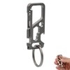 Titanium Carabiner Multitool Keyring with Screwdriver, Bottle Opener, Nut Turner,