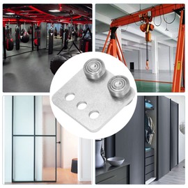4-Wheel Trolley Mounting Castors, High Bearing Trolley Mounting Sliding Door Roller Strut Trolley Castors Trolley Assembly 4-Wheel Sliding Door Roller High Bearing Rolling Bearing Accessory