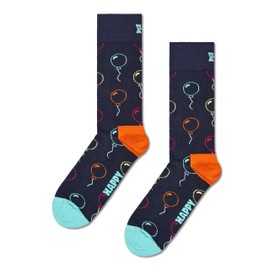 Happy Socks Fun Champagne Party Sock - for Men and Women, Made with Sustainable Cotton- Black and Neon- Size 10-13 (2-Pack with Gift Box)