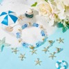 Beebeecraft 1 Box 30Pcs Starfish Charms Bulk Real 18K Gold