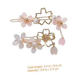 SAFIGLE 2Pcs Vintage Cherry Flower Hair Clips for Women Elegant Floral Hair Accessories Comfortable Non Damaging Design for Any Occasion DIY Hairstyles