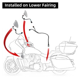 XMT-MOTO Speaker Wiring Harness Fit for Indian Challenger/Challenger Dark Horse 2021-2024