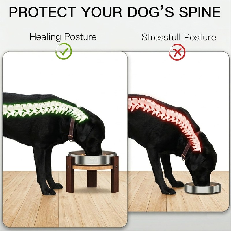 Feedoo Elevated Dog Bowl Stand, 6'' Height Raised Stand for