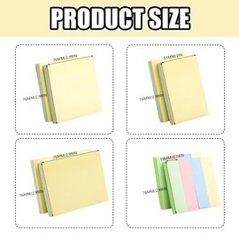 Sticky Notes, Sticky Notes for Writing, Easy to Write on, 100 Sheets per Pad for Reminders, Strong Sticky Notes for To Do Lists and Reminders, Checklist or Brilliant 8 Pads