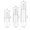 Qeuly 3 Pack Airless Pump Bottles Travel Size Pump Bottle