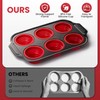 HE-SANQI Silicone Muffin Pan for Baking with Metal Reinforced Frame
