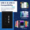 LIDER 6.0A 30W USB A&C in-Wall Charger, 3 USB Type-A