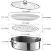 Eglaf 8Qt Stainless Steel Fish Steamer - Multi-Use Oval Cookware